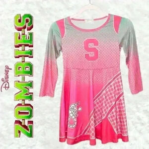 Zombies 2 Girls Size 8/10 Addison Cheerleading Dress Pink Green Costume